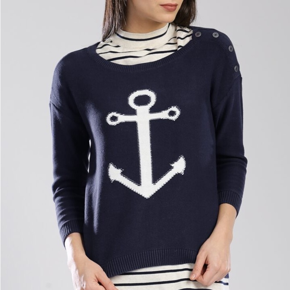Tommy Hilfiger - Navy Blue Nautical Knit Sweater